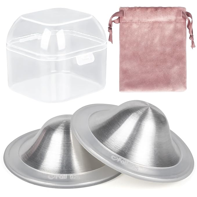 The Original Silver Nursing Cups, Nipple Covers by FATINewbornMustHaves