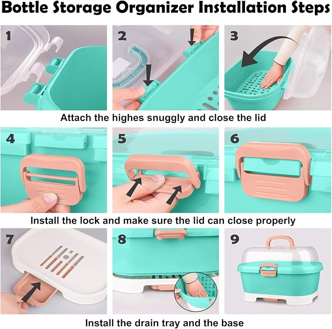 Baby Bottle Organizer for Storage, Baby Bottle Storage Large Capacity - Image 6