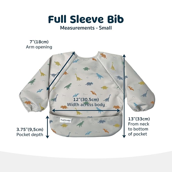 Tiny Twinkle Long Sleeve Bib for Babies & Toddlers – Waterproof Smock Bib for - Image 8