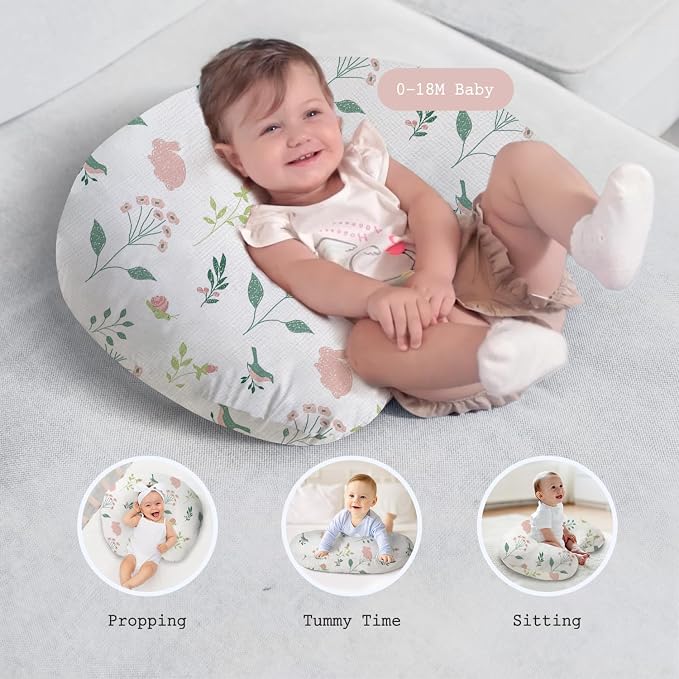 Little Grape Land Nursing Pillow, Soft 100% Cotton Breastfeeding Pillow - Image 7