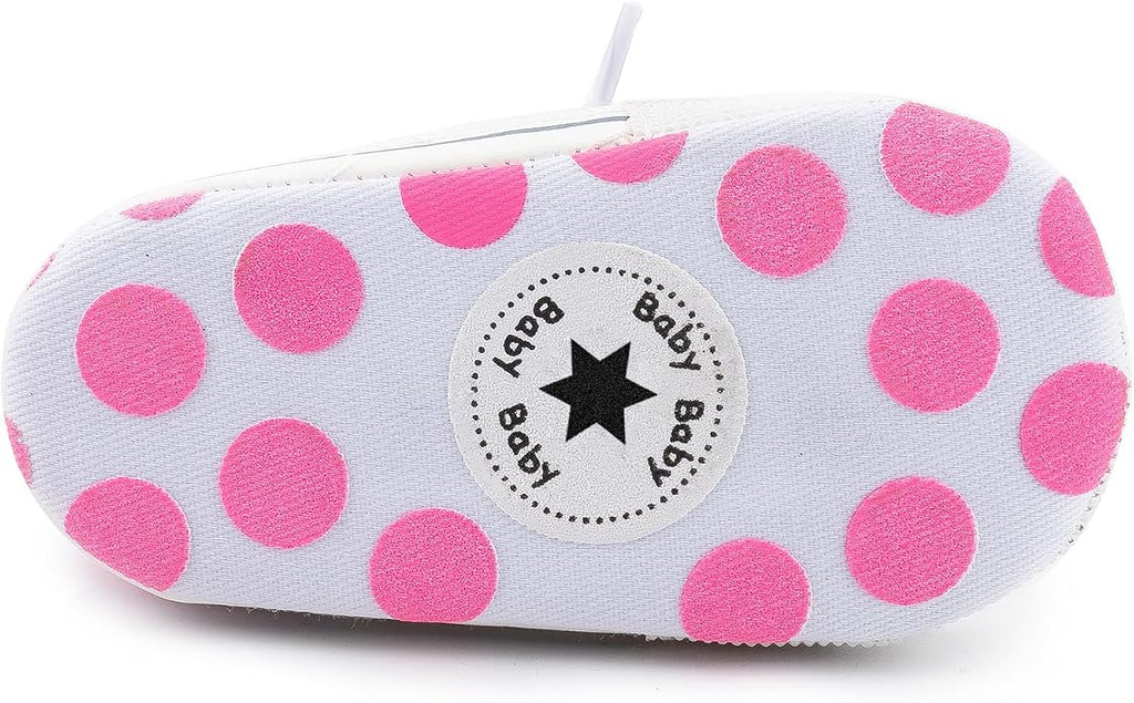 Meckior Baby Girls Boys Canvas Sneakers Soft Sole High-Top Ankle Infant First - Image 6