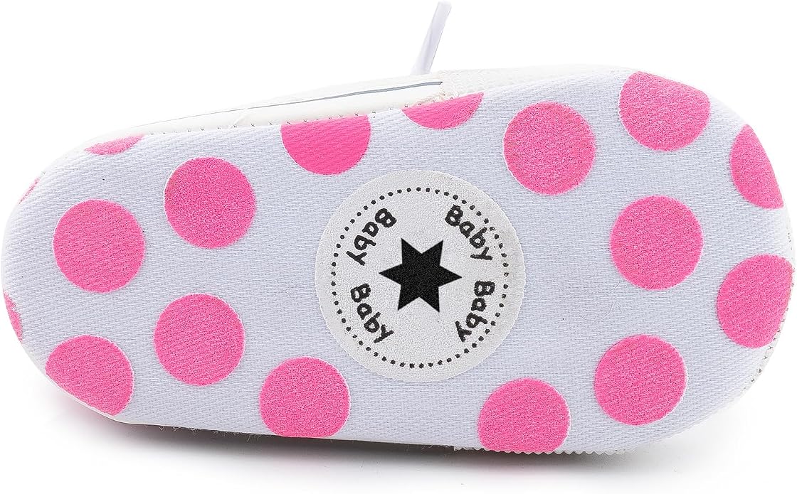 Meckior Baby Girls Boys Canvas Sneakers Soft Sole High-Top Ankle Infant First - Image 6