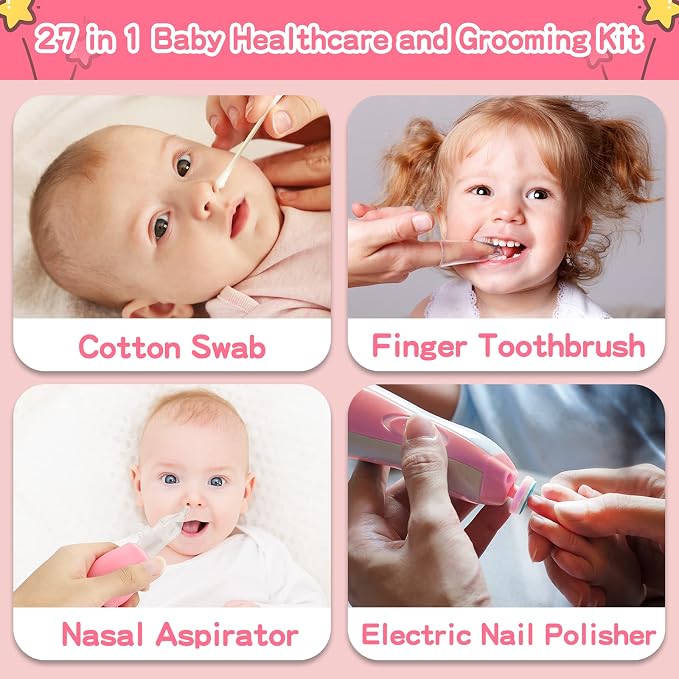 Infant Grooming Essentials: Electric Safety Nail Trimmer, Nasal Aspirator - Image 4