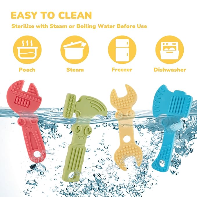 TYRY.HU Baby Teething Toys for Babies 0-6 Months 6-12 Months, BPA Free Silicone - Image 4