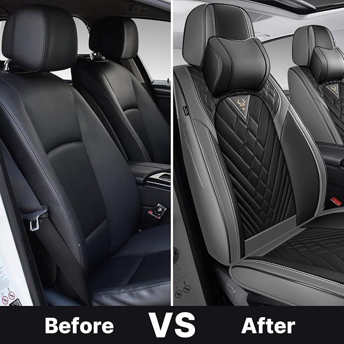 Car Seat Cover Full Coverage Seat Cover Premium Waterproof Faux Leather Cushion - Image 7