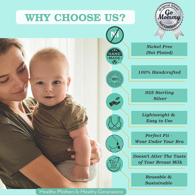 Silver Nipple Shields for Breastfeeding Newborn & A Breastfeeding Essential by - Image 7