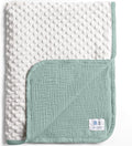 lulumoon Baby Blanket for Newborn Receiving: Minky Dot & Muslin Lightweight by Lulumoon