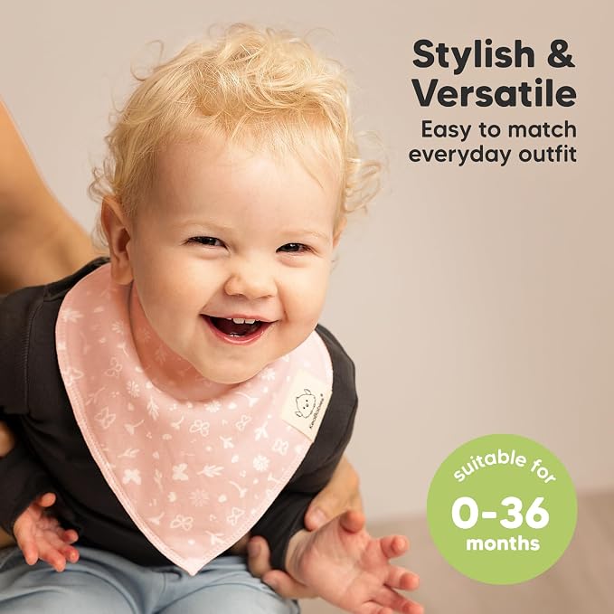 8-Pack Organic Baby Bandana Bibs - Image 4