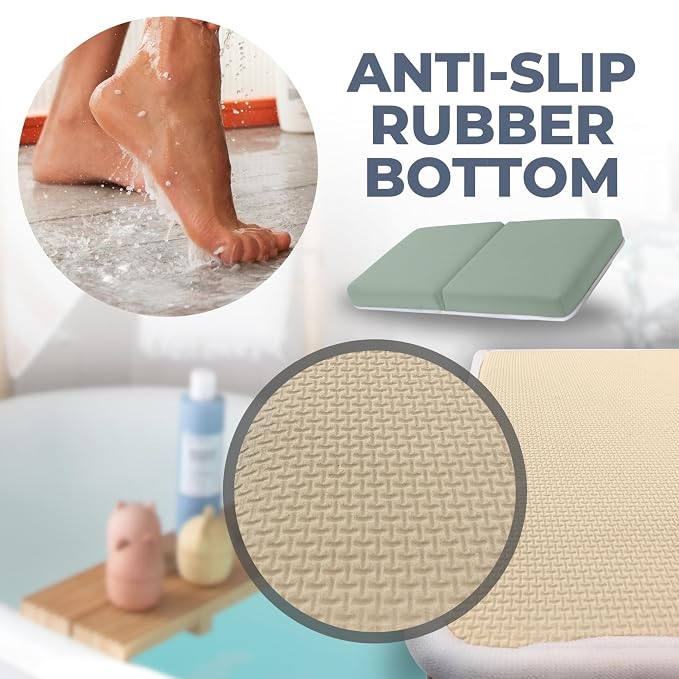 Comfortable Baby Bath Kneeler and Elbow Rest Pad Set – Thick Memory Foam Bath - Image 7