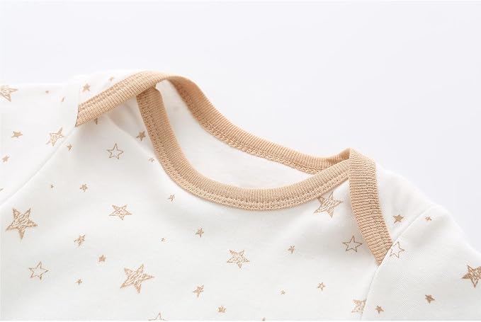 Fashion Unisex baby Boy Girl Bodysuits 5-Pack Casual Cotton Soft Infants Outfit - Image 2