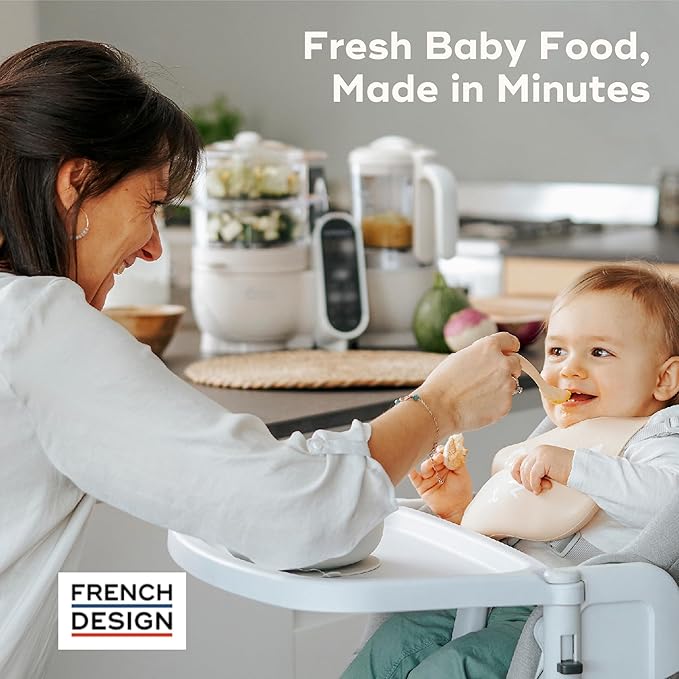 Babymoov Duo Meal Station 6 in 1: Multi-Speed Baby Food Maker Steamer and Puree - Image 4
