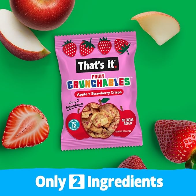 That’s it. Fruit Crunchables Apple + Strawberry Crisps, Plant-Based, Gluten-Free - Image 5