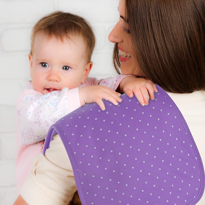 Hakochia Burp Cloths for Baby Girls Organic Cotton Large Burp Clothes Extra - Image 5