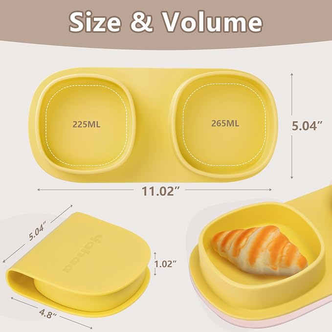 Silicone Foldable Novelty Dinner Plates, Baby Plates Travel Essential - Image 3