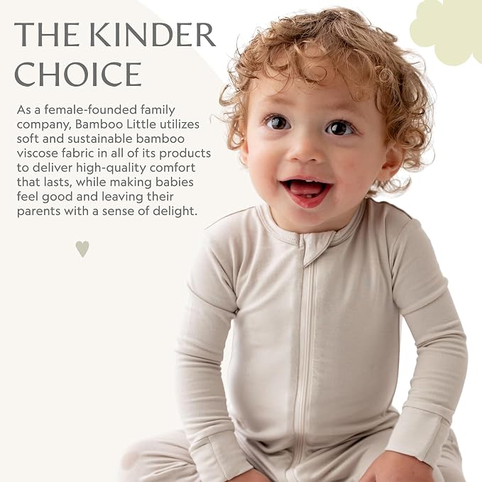 Bamboo Little Soft Baby Footie Pajamas, Baby Clothes, Newborn Sleepers - Image 6