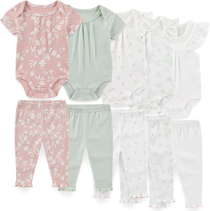 Unisex Baby Boy Girl Pants Sets 10 pack Cotton Casual New born Clothes Comfort by JELYLOVE