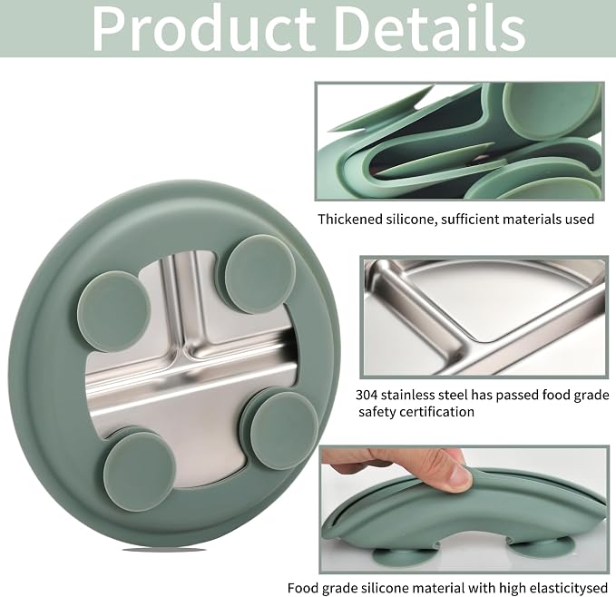 3Pack Sainless Steel Kids Plates - Image 2
