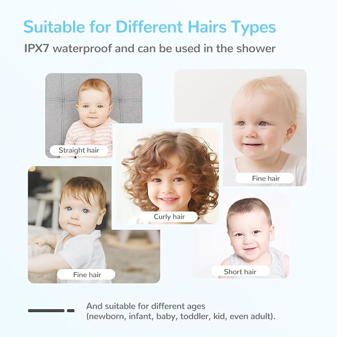 FERRISA Cordless Baby Hair Clippers, Vacuum Hair Clipper - Image 9