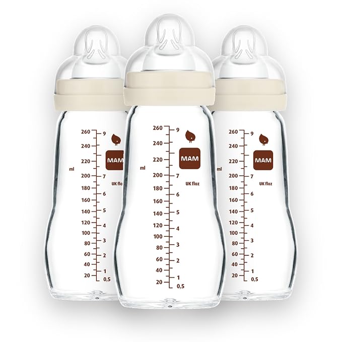 MAM Premium Glass Baby Bottles, Easy Switch Between Breast and Bottle, Feel by MAMBabyUSA