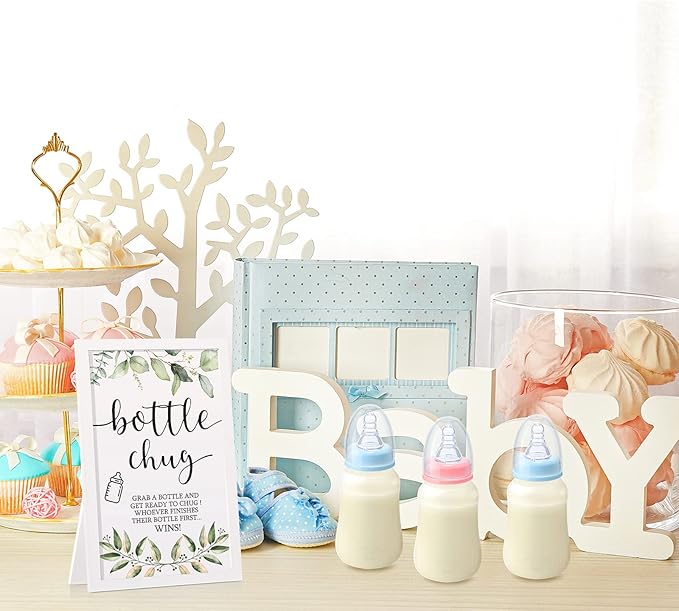 Roowest Bottle Chug Baby Shower Games Sets Including 18 Pcs Feeding Bottles - Image 5