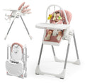 KÜB 3-in-1 Foldable Baby High Chair, 7 Height & 4 Recline Adjustable Seat & Tray by KUB