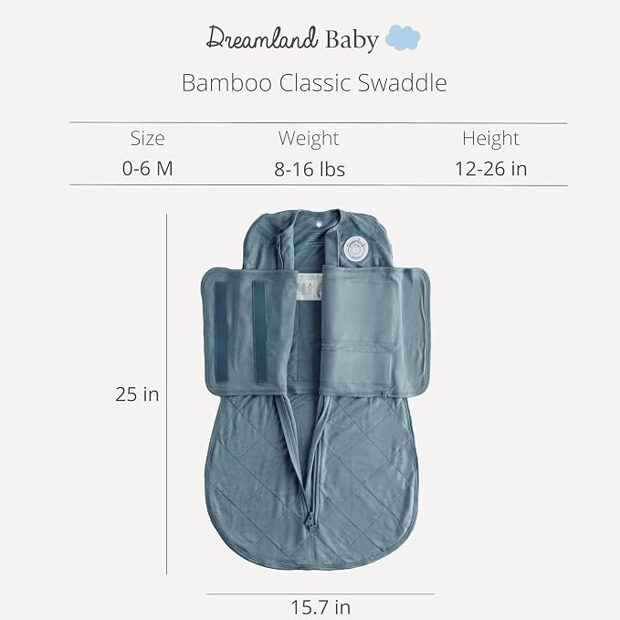 Dreamland Baby Bamboo Viscose Swaddle Sleep Sack. 1.0 TOG Ultra Soft Swaddle - Image 6