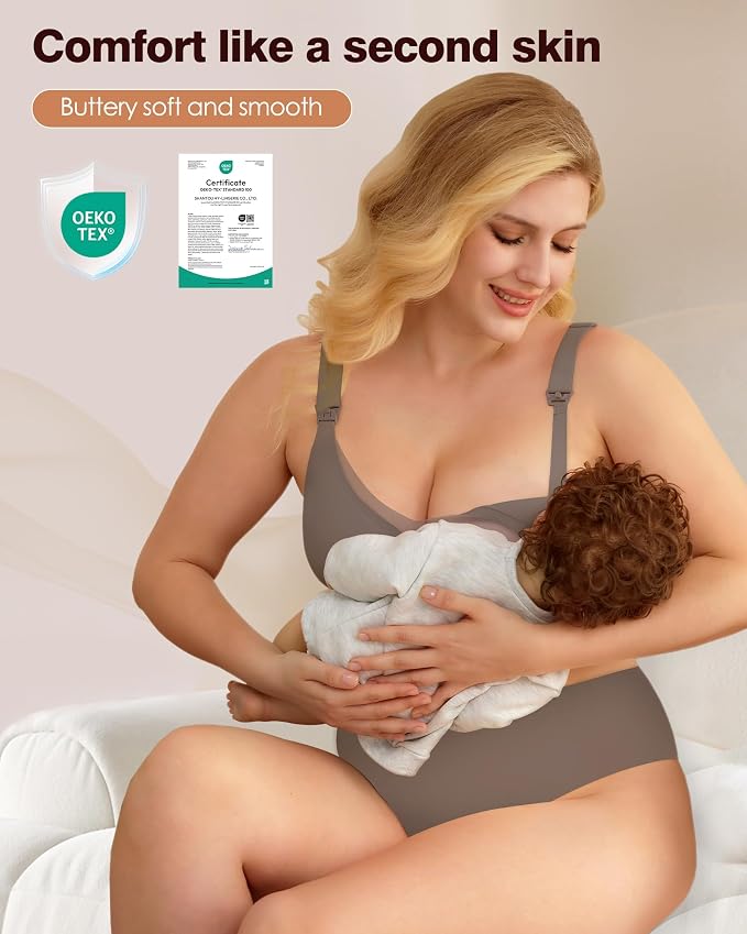 As Fairy Nursing Bras for Breastfeeding Mesh Lace Seamless Maternity Bra - Image 2
