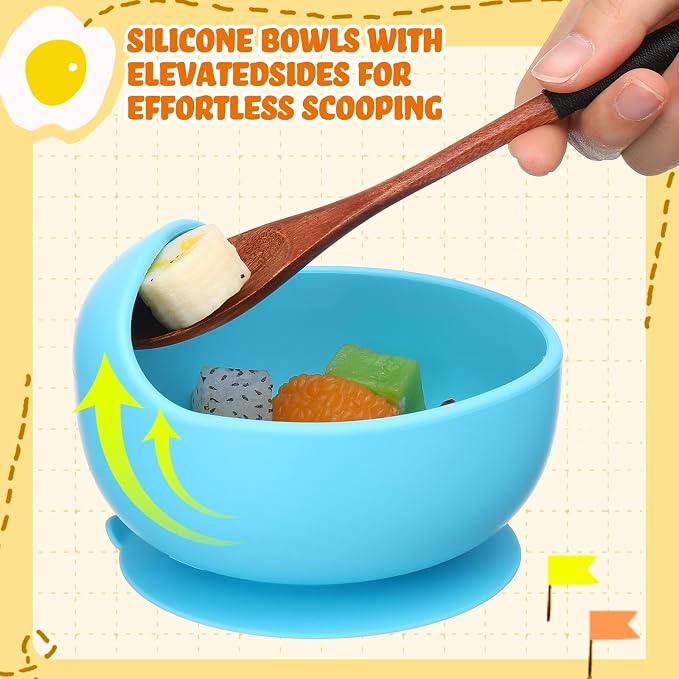 Nuogo 6 Pcs Stainless Steel Baby Bowls - Image 5