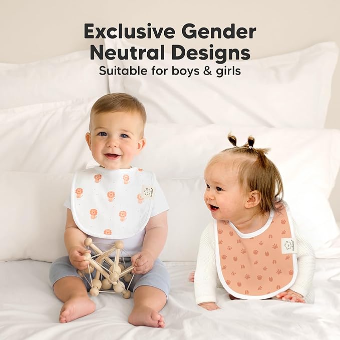 8-Pack Organic Baby Bibs for Boys, Girls - Image 6