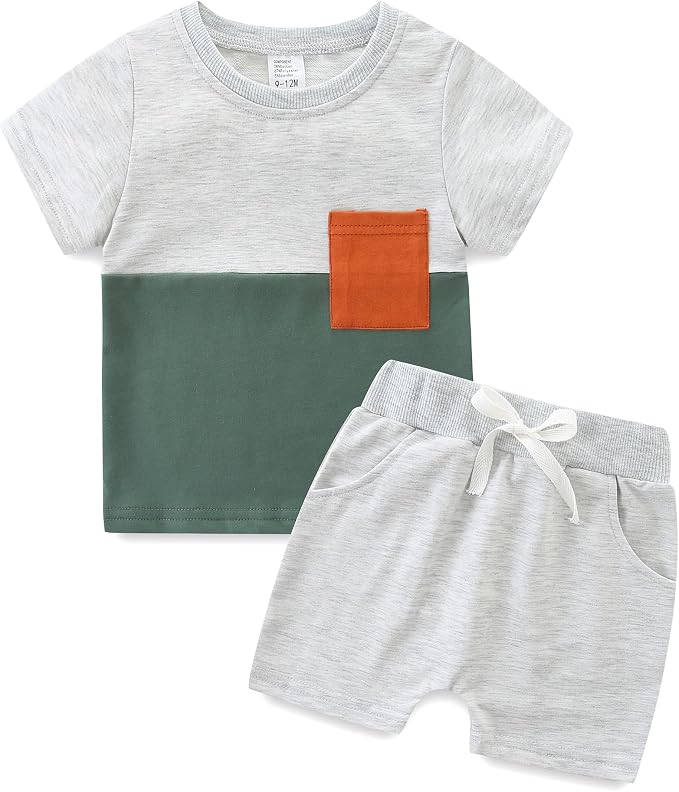 Baby Boy Outfits Short Long Sleeve Pants Clothes Set Spring Summer Hooded by BabymineStartFromTheHeart