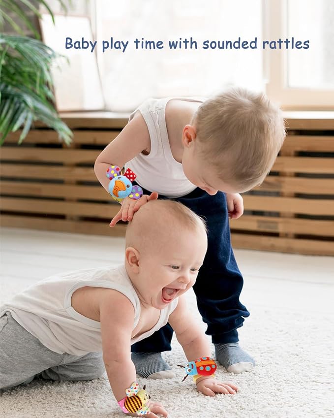 Wrist Rattles Foot Finder Rattle Sock Baby Toy, Rattle Toy, Arm Hand Bracelet - Image 5