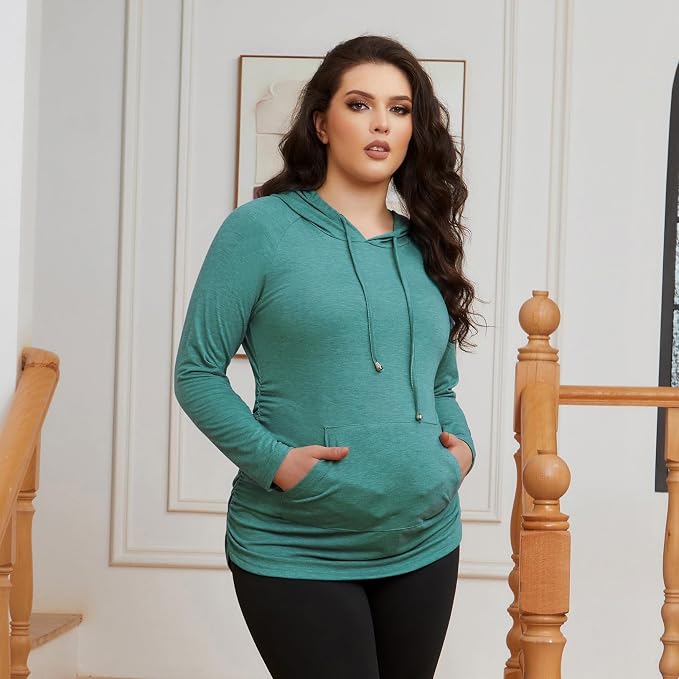 GINKANA Maternity Hoodie Long Sleeves Shirts Casual Maternity Top Pregnancy - Image 4