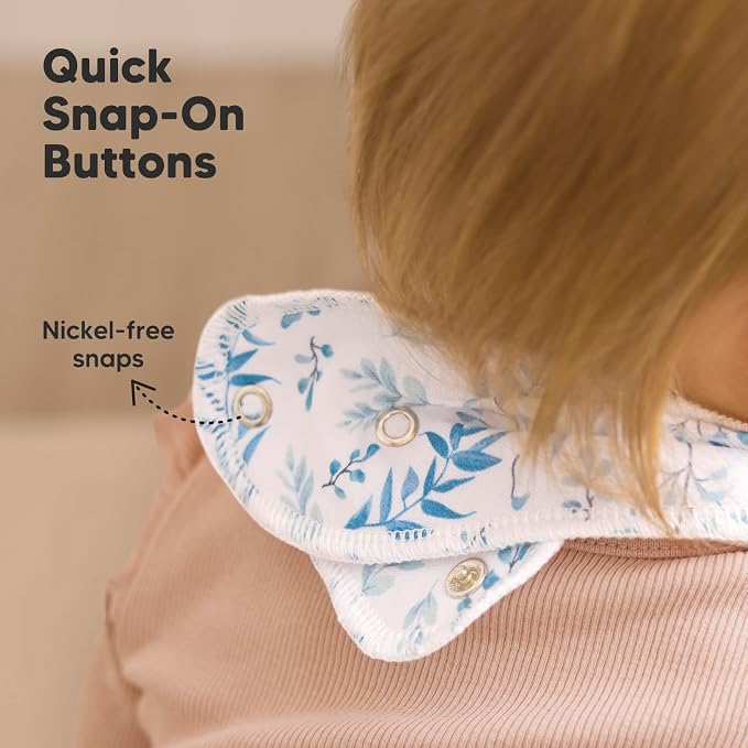 8-Pack Organic Baby Bandana Bibs - Image 8