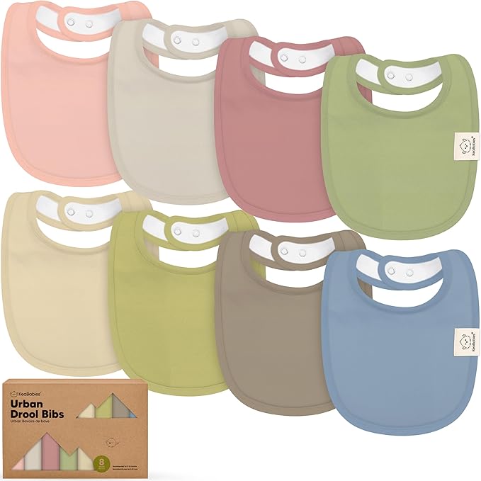 8-Pack Organic Baby Bibs for Boys, Girls by KeaBabies