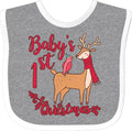 inktastic Baby's First Christmas Baby Bib by Inktastic
