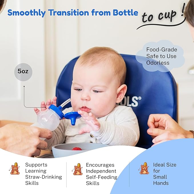 TalkTools Honey Bear Straw Cup, Dishwasher Safe Baby Drinking Bottle, Premium - Image 4