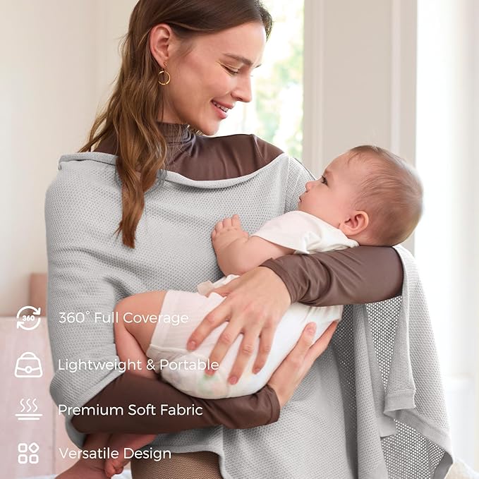 Momcozy Nursing Cover for Breastfeeding, Soft Privacy Poncho, Portable Breast - Image 2