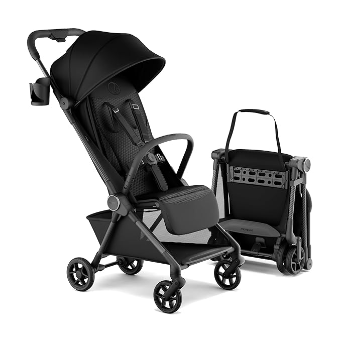 Mompush Nexis Carbon Travel Stroller, Ultra-Lightweight 11.5 lbs, Compact & by mompush
