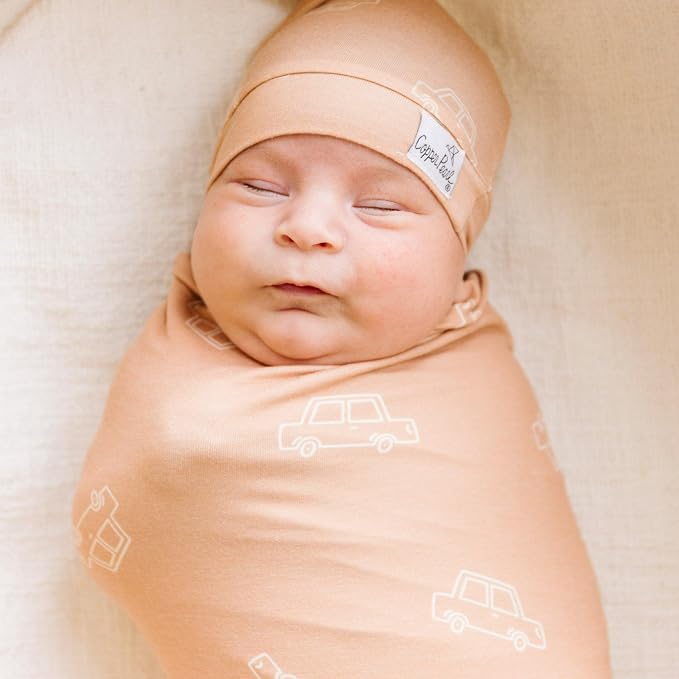 Copper Pearl Large Premium Knit Baby Swaddle Receiving Blanket Cooper - Image 4