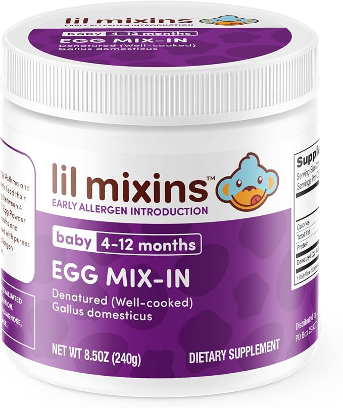 Lil Mixins Early Allergen Introduction Mix-ins, Hard Boiled Egg | Baby Stage 1-3 by LilMixins