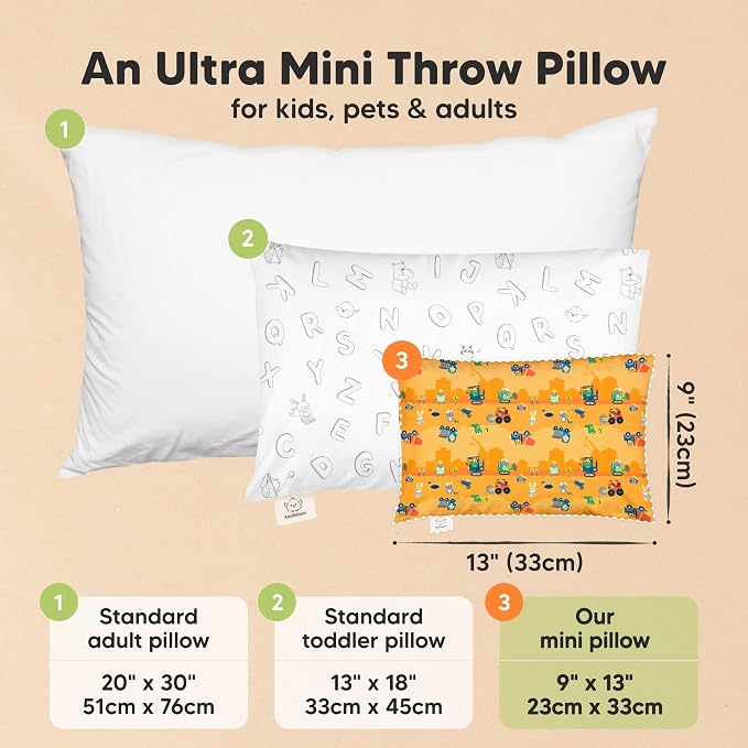 Mini Toddler Pillow with Pillowcase - Image 2