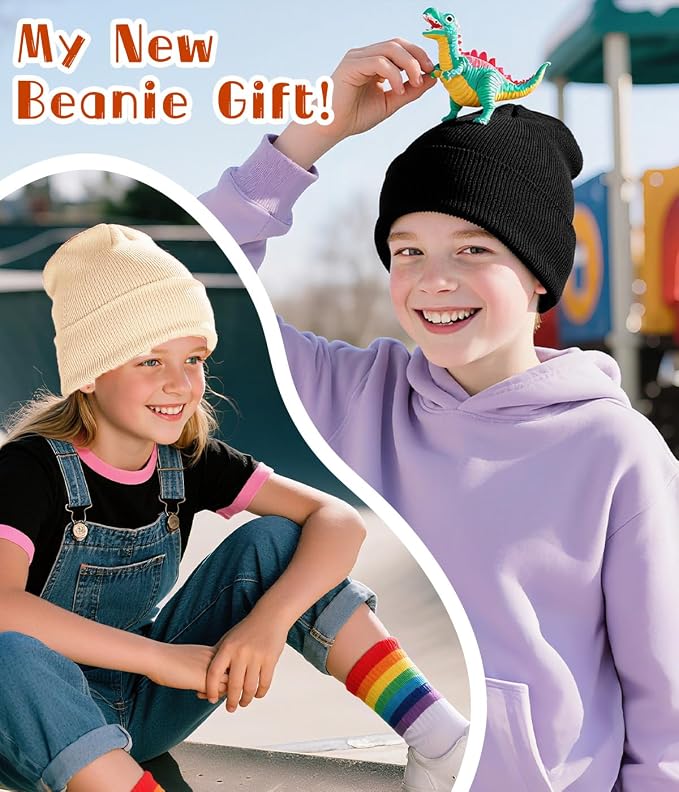 Rosoz Toddler Beanie Boys Girls Baby Knit Warm Beanies Kids Children Winter hat - Image 6