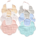 Muslin Baby Bibs for Drooling and Teething Newborn Drool Bibs for Baby Girl Boy by DOSMINE