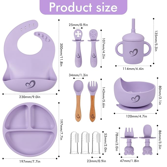 Silicone Baby Feeding Set Essentials, Baby Led Weaning Supplies, Baby Spoons - Image 3