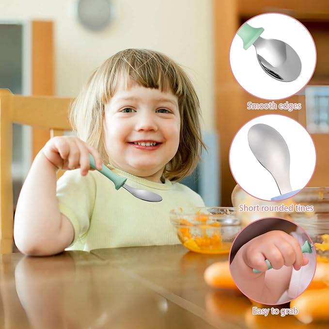 Pimoys 6-Pack Stainless Steel Toddler Spoons Baby & Kids Utensils - Image 4
