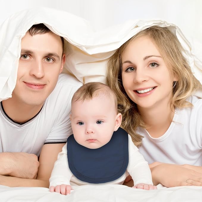 Muslin Baby Bibs 6 Pack for Unisex Girls & Boys, Adjustable Soft Cotton Baby - Image 7
