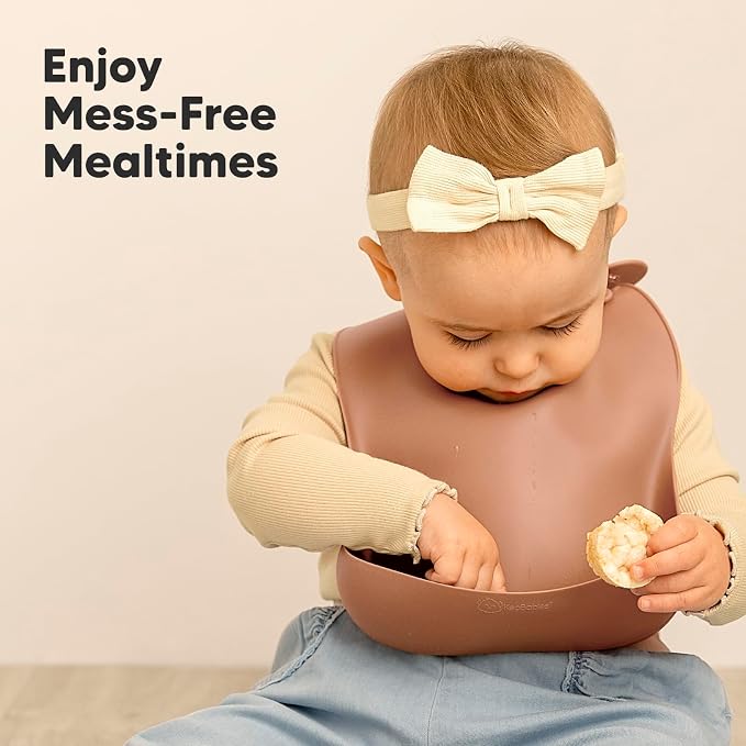 KeaBabies 2-Pack Silicone Baby Bibs - Image 9
