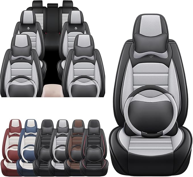 JOJ Fit for Toyota Highlander 2001-2022 Car Seat Covers, 7 Seat Car Seat Cover by JOJ