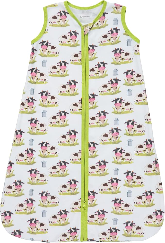 LollyBanks Baby Sleep Sack, 100% Cotton Wearable Blanket 2-Way Zipper Sleep by LollyBanks