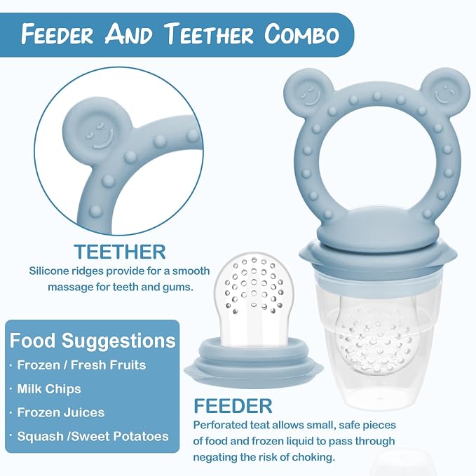 WAJIAYON Baby Breastmilk Popsicle Molds & Baby Fruit Feeder, Infant Food - Image 2